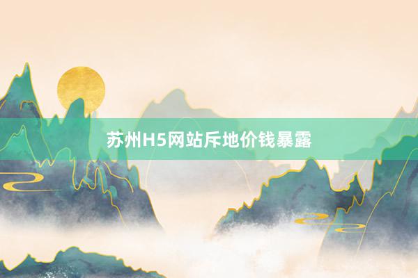 苏州H5网站斥地价钱暴露